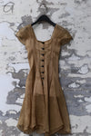 Mutedance 24 Spring/Summer Shell Sleeve Waist Short Dress MD-MD24SS17-KHAKI PM138